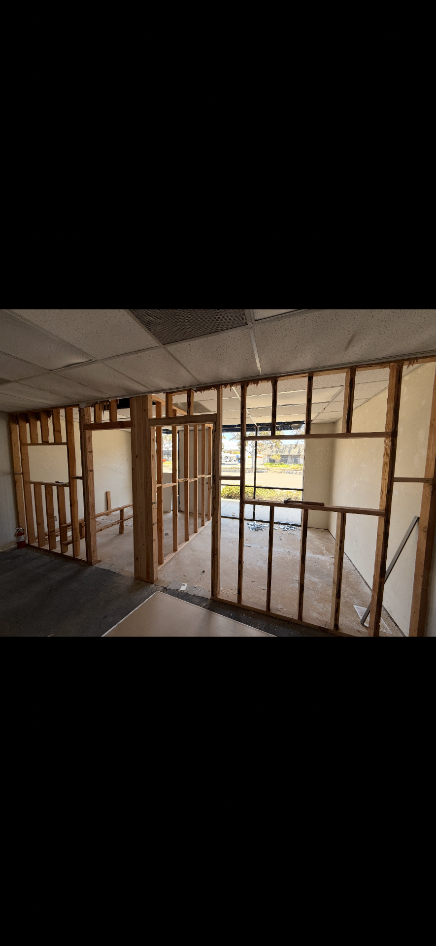 Interior framing for remodel layout